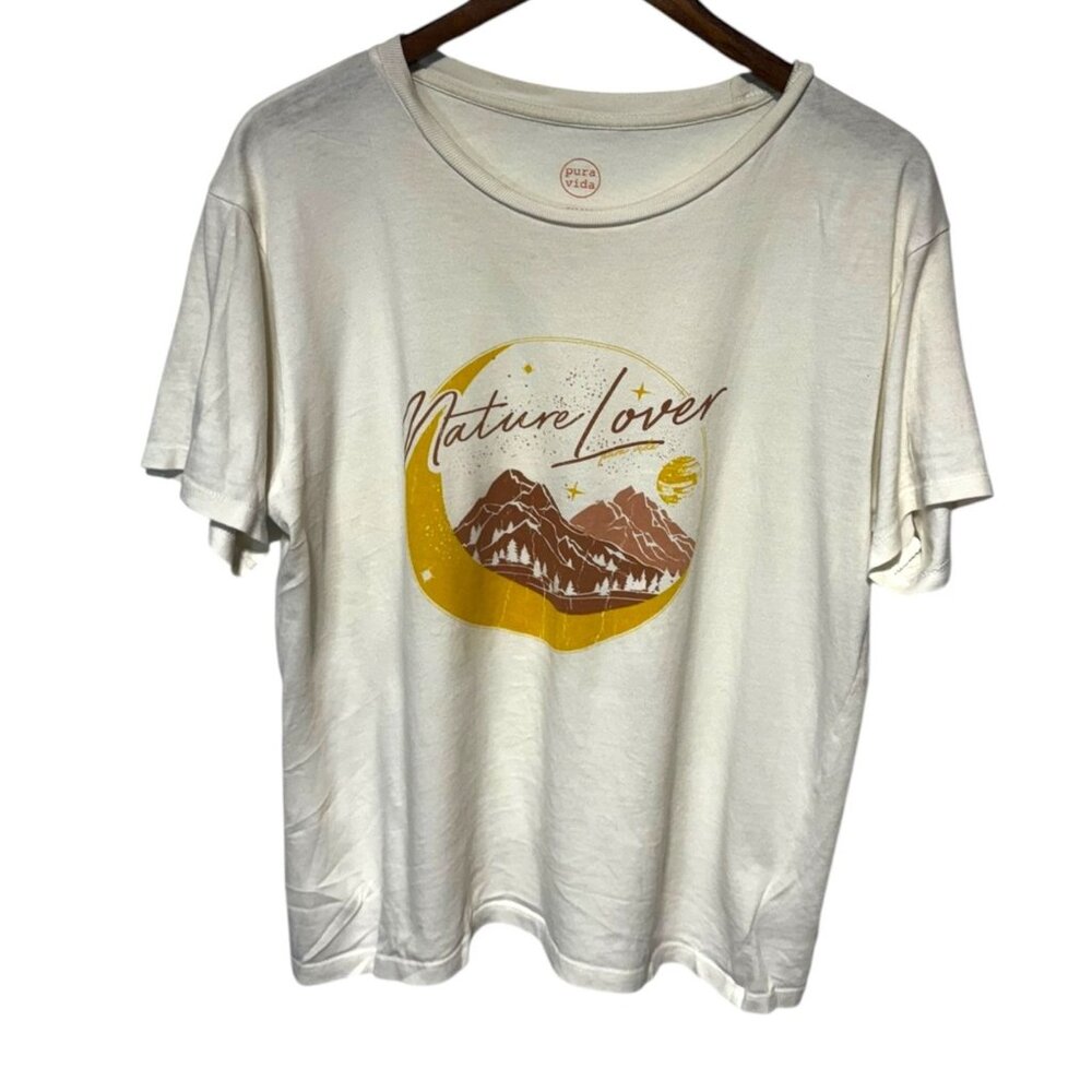 Pura Vida Nature Lover T-Shirt Cream Size Small - Picture 6 of 7